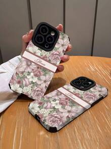 夏季 1PC 定制手机壳，复古花卉图案，可定制字母、姓名、昵称，兼容 ，垂直条纹 PU 皮革防摔、防刮、防指纹 TPU 全边软壳，非常适合个人、伴侣、家人、朋友、闺蜜礼物、生日、周年纪念花卉可爱、多彩、时尚、卡哇伊定制、个性化、独特、定制理想礼物给他，给她男朋友、女朋友、家人、朋友、祖父母、夫妇、宠物爱好者的理想礼物，周年纪念日、生日、毕业典礼、婚礼、舞会、母亲节、父亲节、定制手机壳、街头休闲时尚 - 黑色 - 查看 2