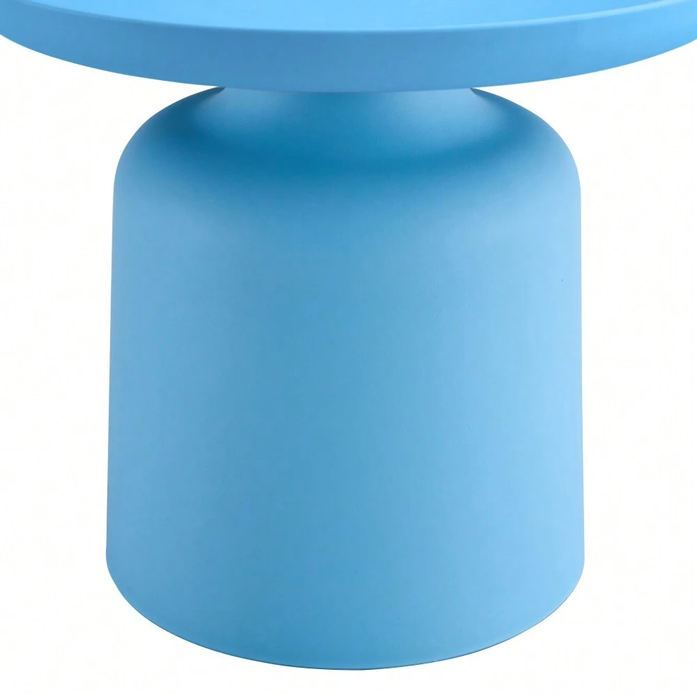 Light Blue Plastic Side Table Stylish And Versatile Plastic Round Side