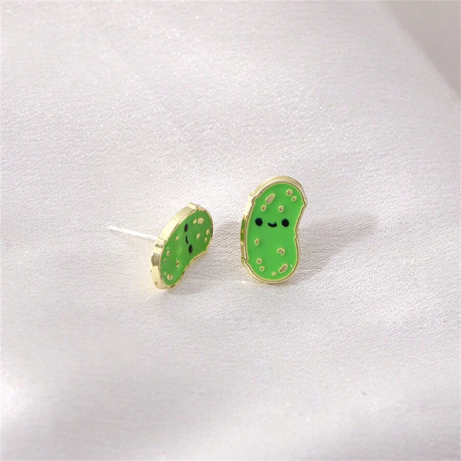 Cute Pickle Earrings Enamel Daily Jewelry Gift For Friends Fashion Refinement - Green - View 1