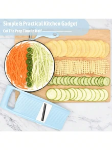 8 合 1 多功能切菜机、厨房用蔬菜削皮器、蔬菜切片机、多功能水果切片机、手动食物磨碎机、蔬菜磨碎机、切土豆磨碎机、家用土豆切碎机、厨房用品、厨房小工具、手持式磨碎机 1/5/6/7 件多功能切菜机