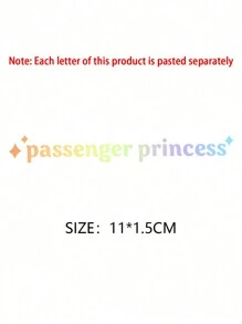 1pc Letter Graphic Car Interior Sticker