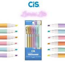 Cis Lumini Lite Pastel Highlighter Case With 6 Colors - Multicolor - View 3
