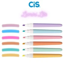 Cis Lumini Lite Pastel Highlighter Case With 6 Colors - Multicolor - View 2
