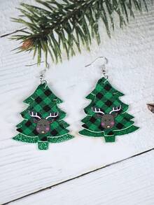 3 cặp bông tai da Giáng sinh, bông tai thiết kế cây thông Noel sáng tạo, mặt dây chuyền Giáng sinh, đồ trang trí Giáng sinh, đồ dùng tiệc Giáng sinh, đồ trang trí Giáng sinh, đồ trang trí Giáng sinh, đồ trang trí cây thông Noel, Halloween, đồ trang trí Halloween - cây thông giáng sinh - Xem 7