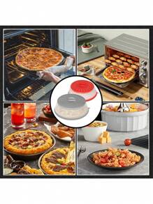 Tapa salpicadura de microondas con ventilación para alimentos, protector contra salpicaduras y accesorio de cocina colador para frutas, verduras, tapa de plato de microondas con orificio para gancho, apto para lavavajillas, tapa protectora plegable y ventilada de silicona - tapa de plato y vajilla de microondas con asa - silicona y plástico - Multicolor - Ver 6