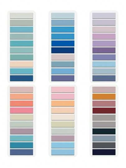 6مجموعات/4200 ملصق إشارات شفاف من سلسلة مورندي للطلاب، المكتب، القراءة قطعة واحدة 200قطعة