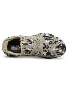 Men's Walking Shoes Breathable Lightweight Comfortable Non Slip Sneakers Running Tennis Workout Shoes - 棕色 - 查看 2