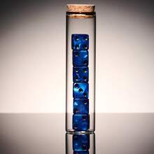 1 套/8 件，16 毫米珍珠纹理骰子、玻璃瓶和天鹅绒袋套装，棋盘游戏骰子，适用于节日礼物、派对游戏、收藏品、数字学习 - 彩色 - 查看 4