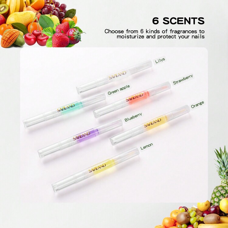 Saviland 6 Pieces Nail Oil Pen Cuticle Oil For Nails, Nail Care Pen Cuticle Oil Pen With Vitamins, Nail Care Nail Polish Pen, For Repairing Cracked And Dry Nails - 彩色 - 查看 5