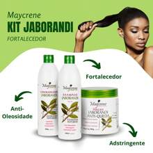 Jaborandi Anti-Dandruff Kit With Shampoo Conditioner And Mask 500ml Maycrene - 白色 - 查看 2