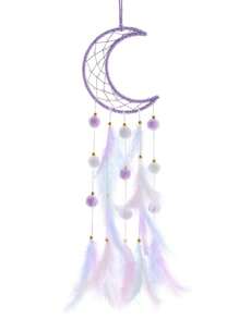 1pc Unicorn Dreamcatcher With Feathers, Wall Hanging Decor For Room, Bedroom, Nursery, Home Decoration, Birthday, Graduation Gift - Multicolor - View 13