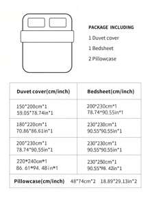 4 件套格子床上用品（1 个羽绒被套、2 个枕套、1 个床单），现代简约风格，无需填充，亲肤舒适，适合单人床/双人床，适合所有季节 - 思慕 - 查看 2