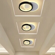 Moderne luxuriöse Inneneinrichtung Deckenleuchte nordischer kreativer Metall Deckenlampe für Wohnzimmer, Esszimmer, Schlafzimmer, einfache LED Deckenleuchte für Hotel, Villa, Balkon, personalisierte Deckenlampe 90V-240V breite Druckleiste LED Lichtquelle Deckenleuchte, energiesparende Beleuchtungsarmaturen für Zuhause