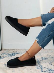 Women Memory Foam Slippers - Black - View 3