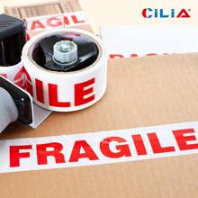 CILIA CILIA 1/3pcs 1.88 Inch X 165 Feet Fragile Tape Roll-Permanent Adhesive Care Packing Warning Labels For Shipping Box,Parcel, Package, Pallet