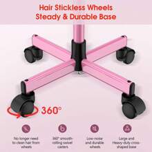 38.5英寸高 x 17.8英寸宽带轮多功能推车，沙龙滚动托盘，高度可调，优质铝制沙龙托盘，适用于纹身托盘、沙龙工具/染发托盘、美容水疗托盘、牙医托盘，圣诞礼物/送给爱人/她/女友/母亲/女性/妻子的礼物，旅行必备，旅行，情人节，房间装饰，手提包必备，女士化妆包，手提包必备物品，邮轮必备，设计师手提包，基本款，梳妆台必备，房间，可爱化妆包 - 粉色 - 查看 6
