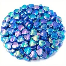 50 hạt/gói hình trái tim bằng Acrylic AB màu Vivid, thích hợp để làm đồ trang sức DIY - Hoàn hảo cho hoa tai và vòng tay - Phụ kiện trang sức chất lượng cao, bền, đa chức năng - Nhiều màu - Xem 5