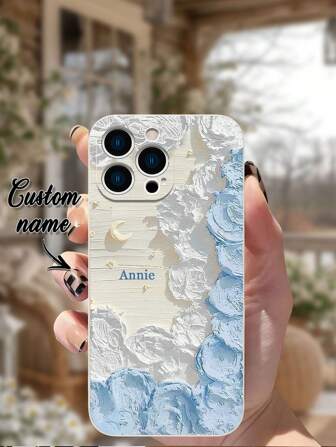 1pc Customizable Phone Case, Can Be Customized With Name, Nickname, Letter, Text, Compatible With Iphone Shockproof, Scratch-Resistant, Fingerprint-Proof TPU Soft Full-Covered Case, Ideal For Personal, Partner, Family, Friend, Best Friend, Birthday, Anniversary Gifts, Stylish, Colorful, Vintage, Cute, Contracted, Funny, Custom, Personalized, Unique, Customized, Ideal Gifts For Him, Ideal Gifts For Her, Boyfriend, Girlfriend, Family, Friends, Grandparents, Couple
