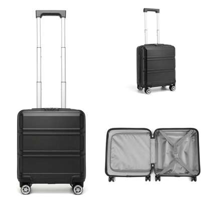 Leichter 16 Zoll Handgepäck Koffer mit ABS Hartschale, TSA Schloss, Drehrädern und Teleskopgriff für Kabinen-Reisegepäck, Koffer, Reisekoffer, haltbar