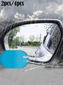2 件/4 件汽车后视镜防雨膜，高清防水防雾膜，汽车贴纸配件 - 透明-135*95mm - 查看 14