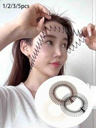 1/2/3/5PCS Plastic Full Circle Stretch Flexible Comb Teeth Headband Broken Hair Fixed Headband Hair Accessories For Women,Solid Simple Headband Used For Daily Hair Styling & Flyaways Taming,Invisible Elastic Hair Combs - Transparent Broken Hair Finishing Styling Tools With Easy Grip Handle For Women's Daily Hairdressing And Styling Needs - Perfect For Hair Salon And Personal Use,Hairband,Hair Hoop Headbands ,Head Piece ,Makeup Headband