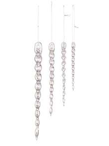 Conjunto de 6/12 pingentes de gelo transparentes para o Natal, pingentes de gelo de acrílico para o Natal, decorações para árvore de Natal, adereços para decoração de janelas em festas de fim de ano, artigos para casa, suprimentos para decoração de Natal, adequados para decoração de festas de casamento, aniversário e outras festas, adereços para criar uma atmosfera natalina, presente de Natal, decoração de Natal, decoração de quarto, decoração para casa - Multicolorido - Ver 10