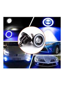 2faros Led Ojo De Ángel Niebla 3/3.5 Pulgadas Auto Universal 89mm - Azul - Ver 5