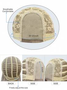 alicegarden 1 Synthetic Heat-Resistant ,Wavy Wigs Gold Wig ,28 Inches Long, Made Of Fiber, Suitable For Daily Use, Natural And Realistic Wig(Excluding Accessories)