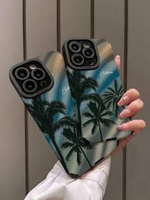 夏季 1 件定制手机壳，兼容 iPhone 和，可定制字母、姓名、昵称，垂直条纹 PU 皮革抗震、防刮、防指纹，TPU 保险杠软壳，适合个人、伴侣、家人、朋友、生日、周年纪念日的理想礼物 - 黑色 - 查看 4