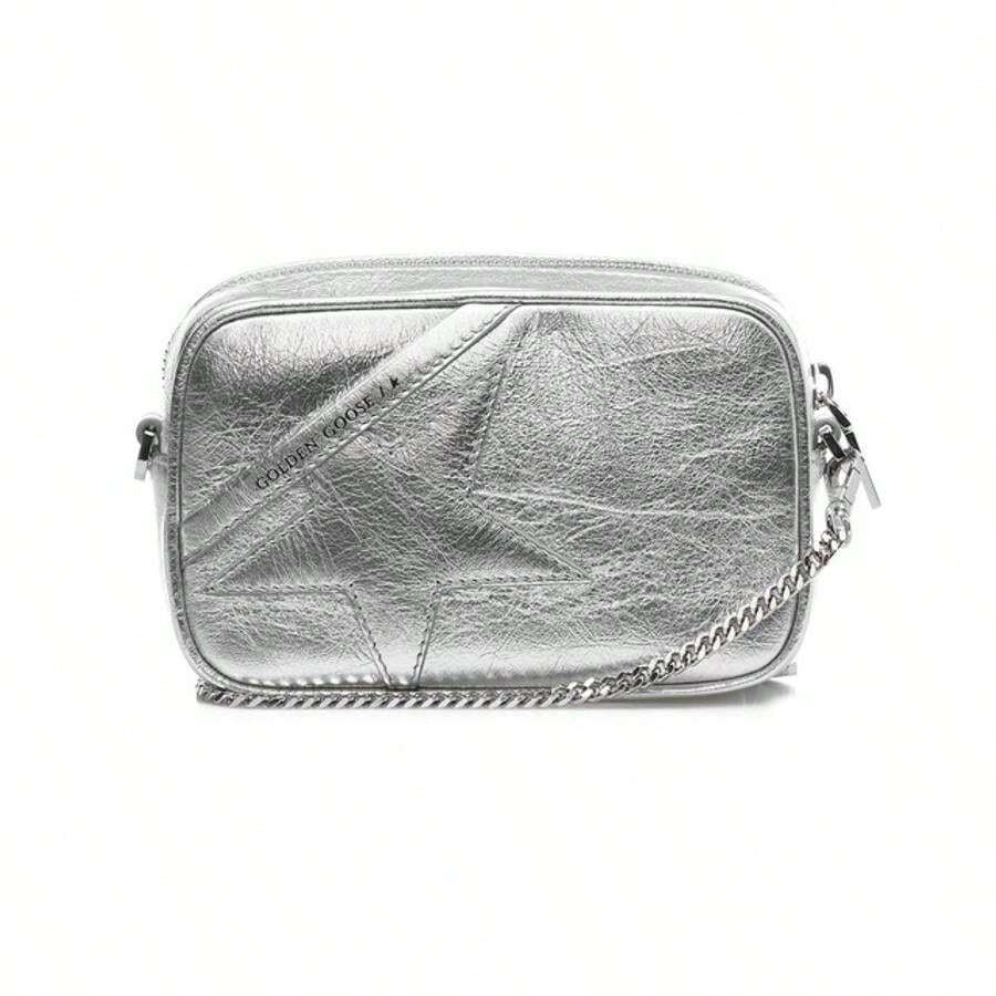 Golden Goose Star Metallic Mini Cross Bag Argento Silver SHEIN USA