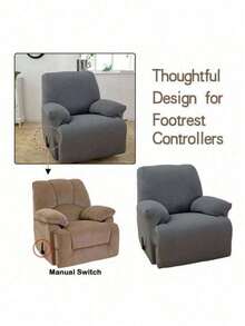 Stretch Recliner Slipcover, Couch Cover, Sofa Cover, Furniture Chair Slipcovers - Xám - Xem 6