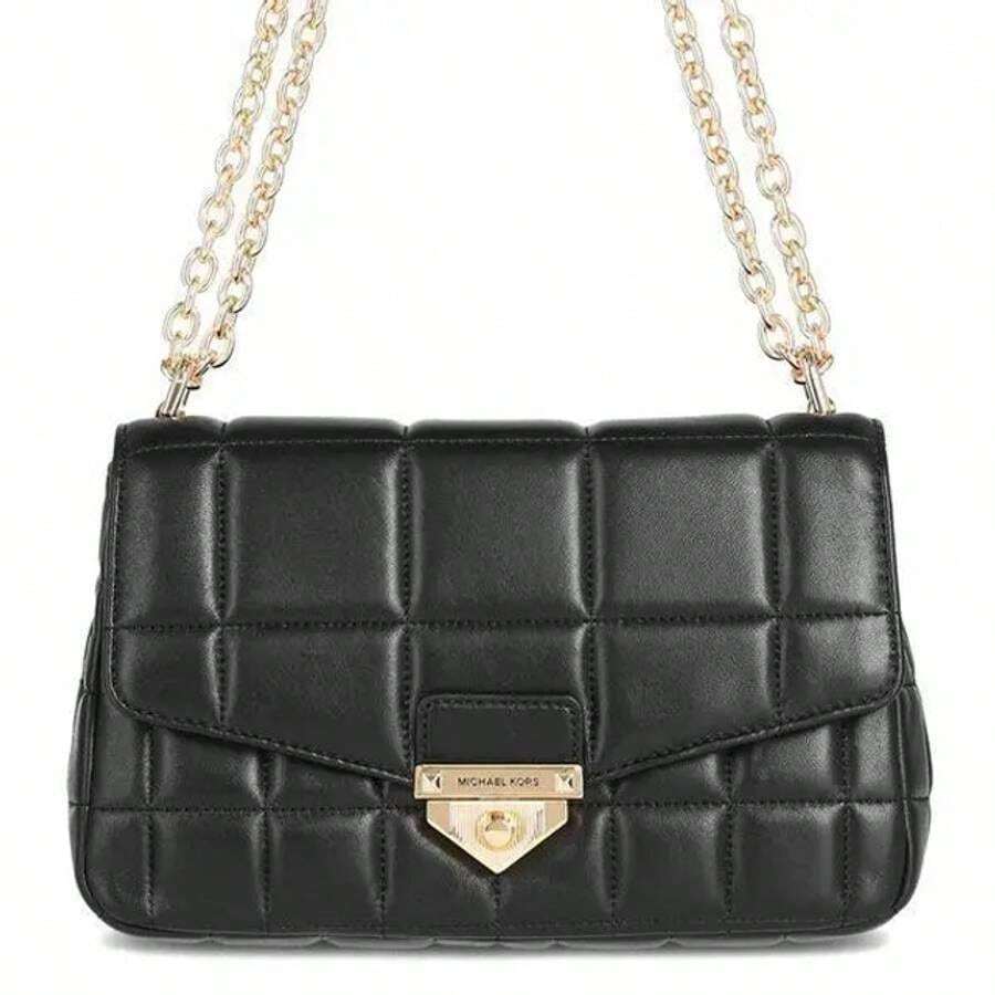 Michael Kors Soho Quilted Large Shoulder Bag Black SHEIN USA