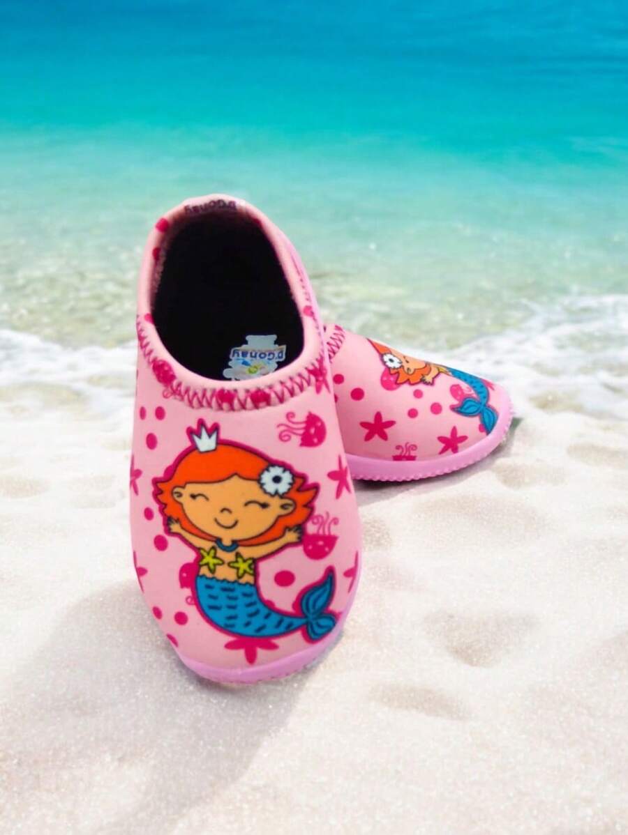 Zapatos Acuaticos Suela de  Goma con Dibujos para Niños Zapatos para Playa - Oro rosa - Ver 1