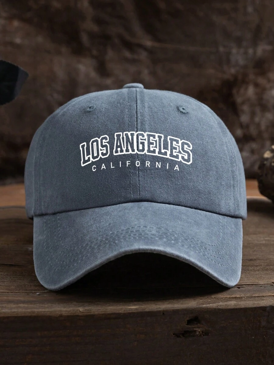 1pc Men's Letter Print Outdoor Casual Sun Protection Adjustable Baseball Cap Trucker Hat For Daily Wear,Beach,Holiday - Grey - View 1