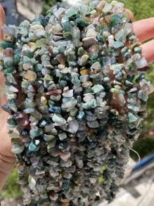 1 Package 100/200pcs Natural Stone Agate Crystal Asymmetrical Semi-Precious Stone With Shaped Loose Beads Perforated Gravel DIY Bracelet Necklace Earrings Jewelry Making Accessories