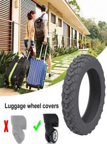 8 Pieces/Set Luggage Box Wheel Protection Cover Small Car Box Silent Wheel Cover Universal Noise Reduction Wheel Cover Travel Essentials Workout School Supplies Holiday Camping Holiday Essentials Vacation Accessories Bag For School School Accessories School Stuff