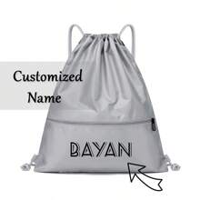 Customized Name Drawstring Drawstring Bag, Large Capacity Sports And Fitness Bag, Cross-Border New Backpack, Waterproof Backpack,Lightweight,Large Capacity,Multifunction,Portable,All-Purpose,Functional,Colorful,Solid Color,Basics,Commuting,Leisure,Funny,Contracted,Custom,Personalized,Unique,Customized,Girlfriend,Boyfriend,Family,Friends,Vacation,School Supplies,Back To School,School Gift,For Office,For School,For Classroom,For Teacher Gifts,For University,For Colleague,For Dorm Rooms,For Teacher,For Boys And Girls,For Teenagers,Junior High School Students,Middle School Students,High School Senior High School Students,College Students,University Students,Freshman,Sophomore,Underclassmen - Multicolor - View 15