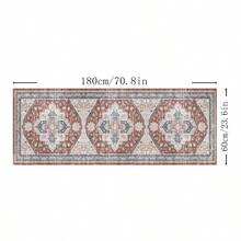 1 件长款走廊/入口地毯，家用室内地毯，客厅和入口垫，可洗仿羊毛地毯 - 彩色 - 查看 21