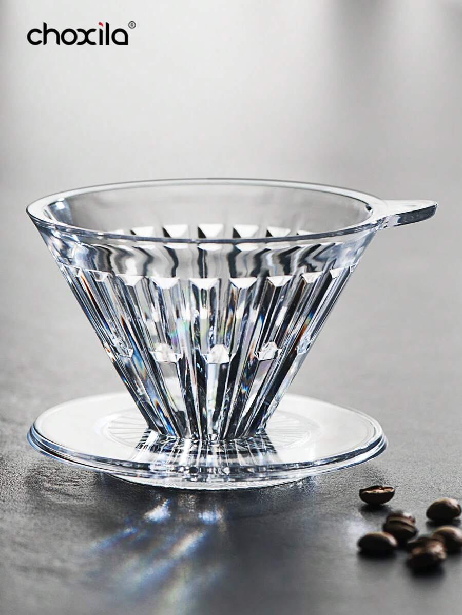 1 pieza Cafetera de goteo manual de plástico, filtro de café de goteo lento, apto para el hogar, la oficina, los viajes y el regreso a la escuela - taza de filtro - Ver 1