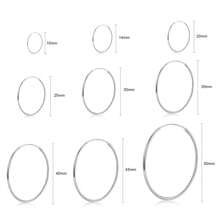 MDFUN 1 cặp bông tai tròn trơn bằng bạc Sterling 925, thiết kế thời trang thích hợp để đeo hàng ngày, quà tặng tiệc cho bạn gái, không gây dị ứng - trắng - Xem 8