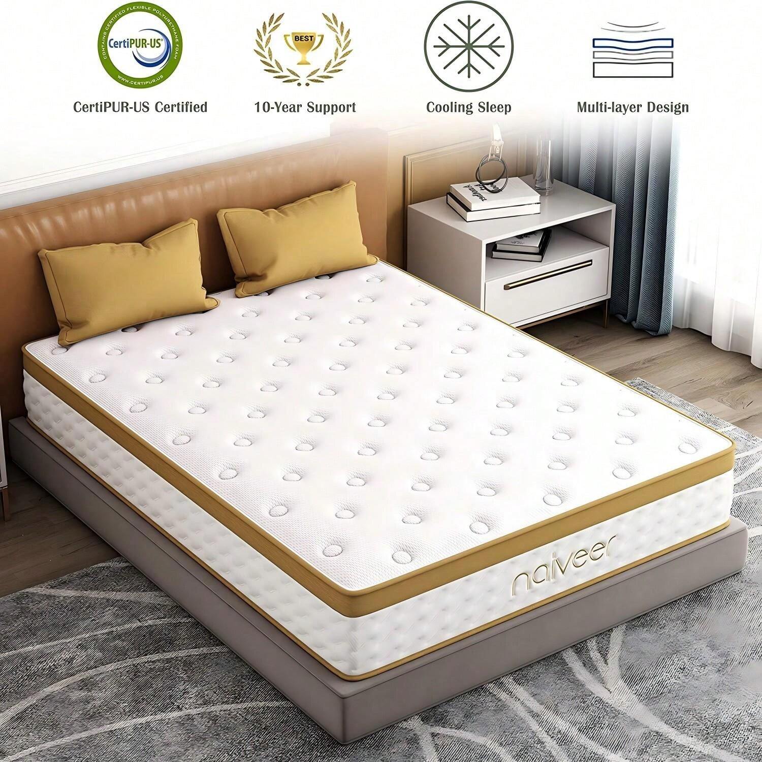 26CM 3FT Gel Memory Foam Hybrid Single Mattress Spring Pocket Spring