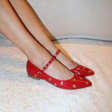 Angela Galvão Women's Eyelet Sneaker - 紅色 - 查看 2