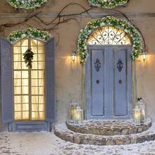 VA-Cerulean Fir Garland 3m 5m 8m Christmas Garland, Christmas Garland With Lighting, Christmas Decoration Garlands With Red Berries And Pine Cones, For Indoor And Outdoor Decoration Of Doors, Walls And Stairs - Model a -300cm - View 4