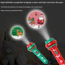 Children's Fun 24-Pattern Projection Flashlight Educational Toy, Santa Claus Glowing Pattern, Christmas Holiday Gift Surprise - Multicolor - View 8