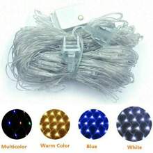 Christmas Decorations String Lights Outdoor, Net Mesh Lighting 200/96 Led Bulbs Waterproof, For Indoor, Curtain, Tree, Halloween, Bush, Party, Wedding, Fairy, Wall (9.8x6.6ft/4.9x4.9ft, Plug In)