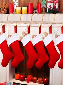 1 móc kim loại trang trí Giáng sinh, giá treo tất cho cây thông Noel, lò sưởi, tủ, đồ trang trí tiệc, chủ đề Giáng sinh và Lễ tạ ơn, Giáng sinh - Nhiều màu - Xem 4