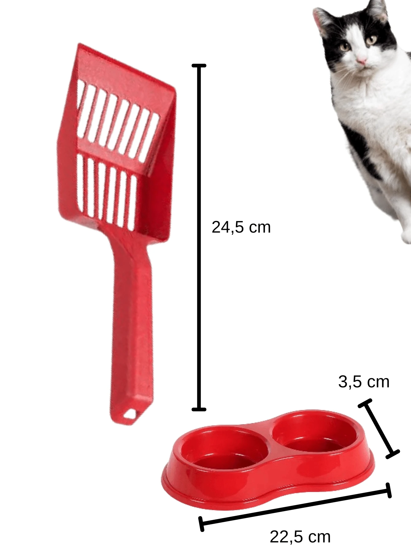 Cat Litter Tray Cats Litter Box Kit With Feeder And Shovel Mode en