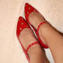 Angela Galvão Women's Eyelet Sneaker - 紅色 - 查看 3