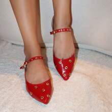 Angela Galvão Women's Eyelet Sneaker - 紅色 - 查看 4