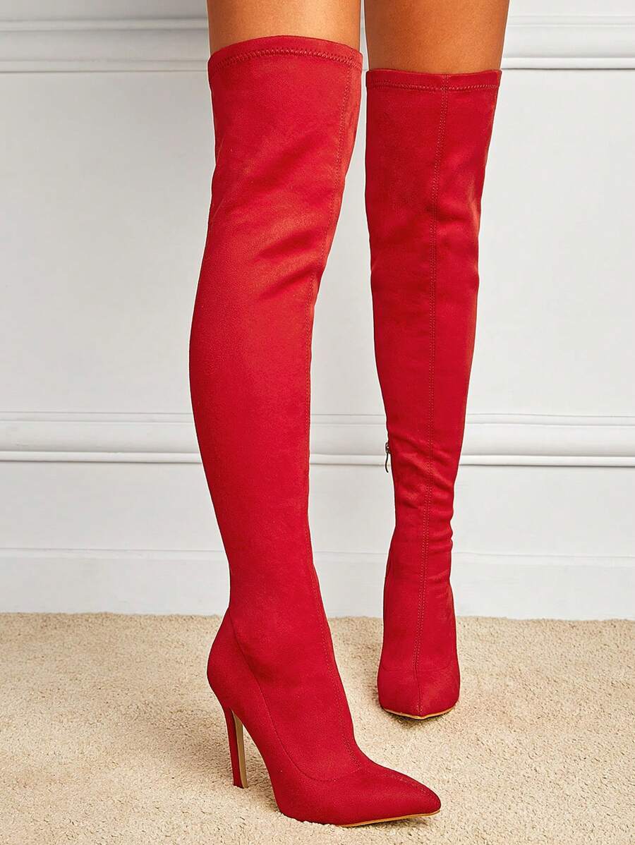 Women's Thigh High Boots | All Season Knit Stiletto Shoes